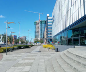 Budowa Hanza Tower - kwiecień 2020
