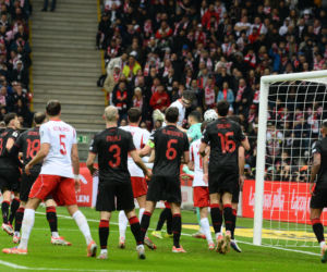 Mecz Polska - Albania. Gol Lewandowskiego