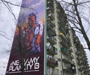 Antysmogowy mural w centrum Kielc