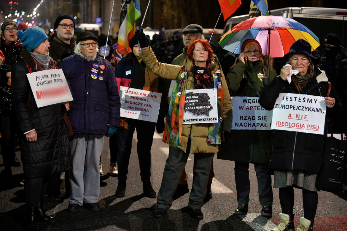 Protest pod domem Jarosława Kaczyńskiego