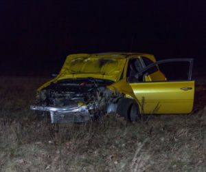 Renault Megane RS, wypadek na lotnisku w Pile