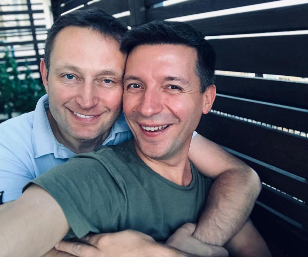 Paweł Rabiej z partnerem Michałem Cessanisem
