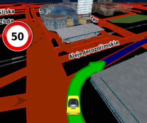 Mapa do nawigacji GPS na iPhone