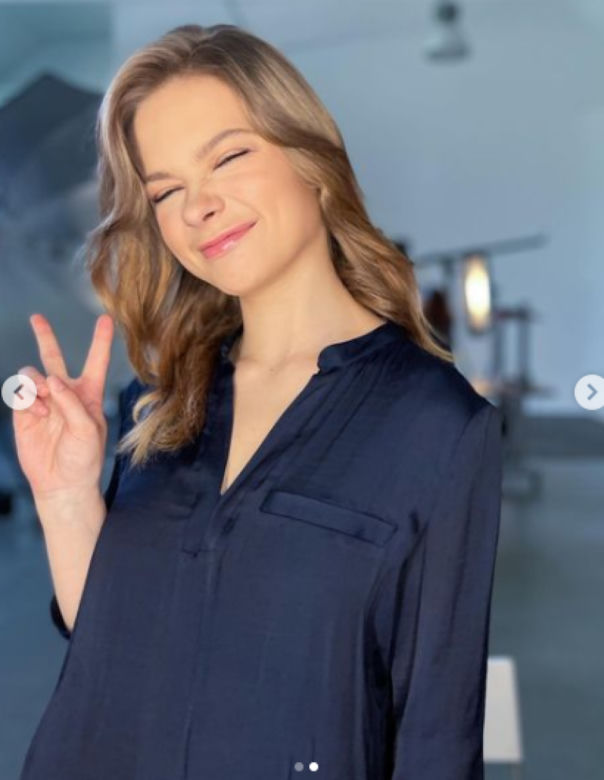Julia Wróblewska na planie