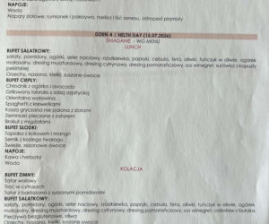 Doda pokazała menu na campie