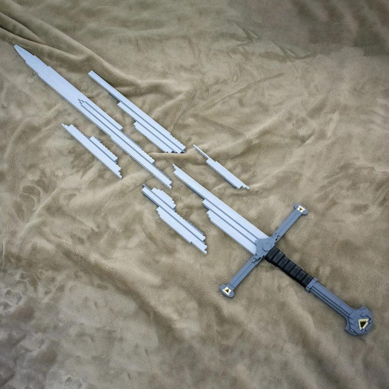 Custom LEGO Lord of the Rings Andúril Sword