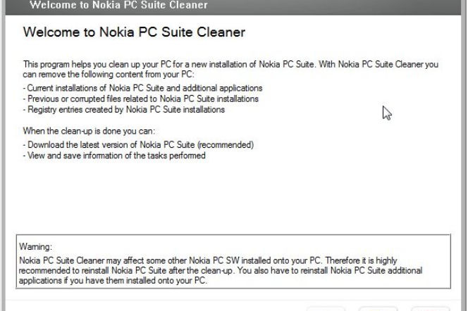 Nokia PC Suite Cleaner 7.1.1