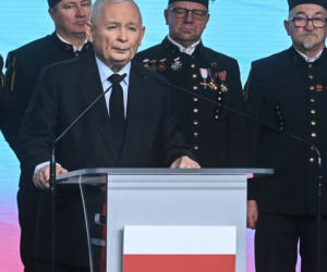 Konferencja prasowa prezesa PIS Jarosława Kaczyńskiego.