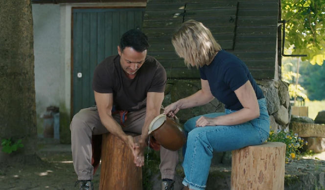 Barwy szczęścia, odcinek 3253. Mariusz (Rafał Cieszyński), Janka (Oliwia Drożdżyk)