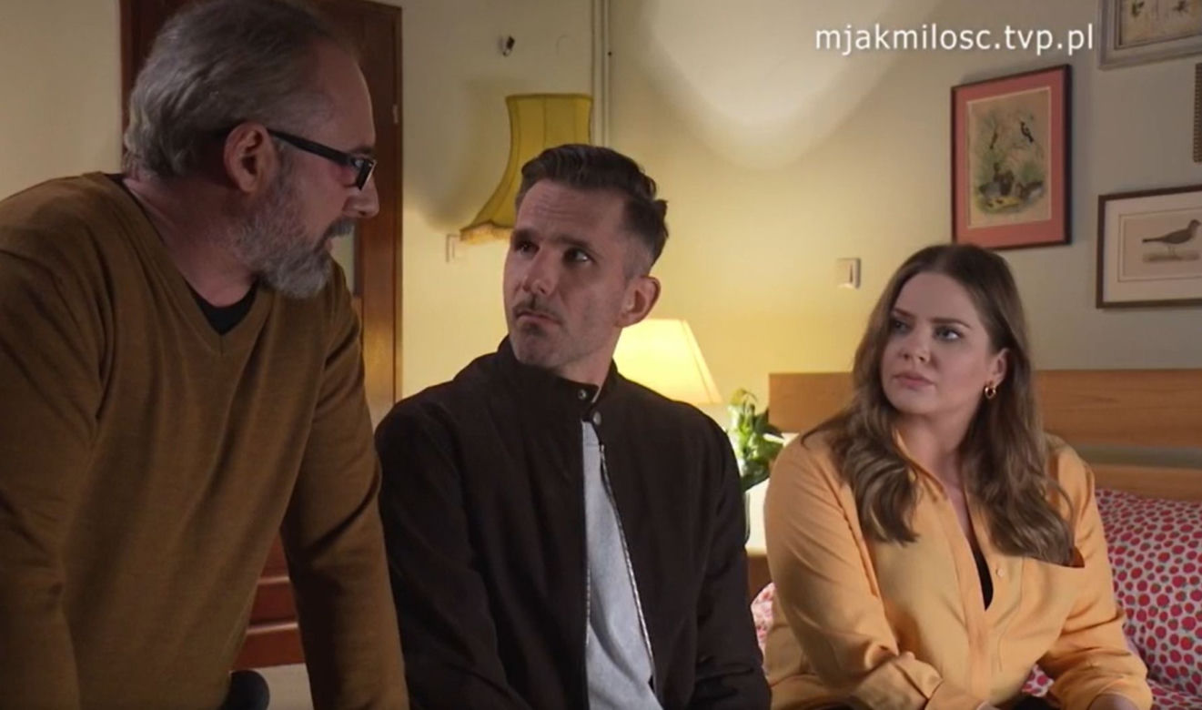 M jak miłość odc. 1669 po wakacjach 2022: Werner (Jacek Kopczyński), Kamil (Marcin Bosak), Anita (Melania Grzesiewicz)