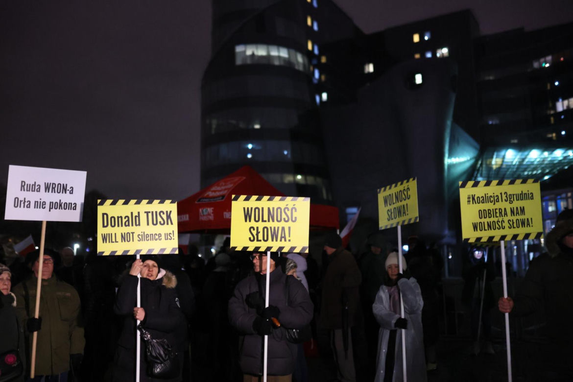 Protest pod siedzibą TVP