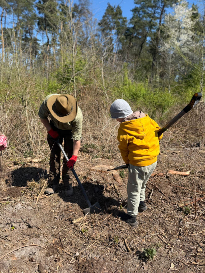Siedleccy policjanci zasadzili drzewa w Golicach w ramach akcji „Plant a Tree – Green IPA Project”
