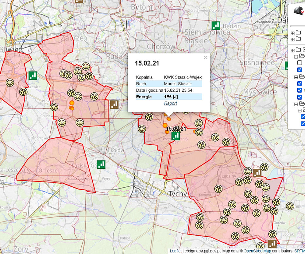 Powstała mapa wstrząsów górniczych. Już wiadomo, gdzie do tąpnięć dochodzi najczęściej [MAPA]