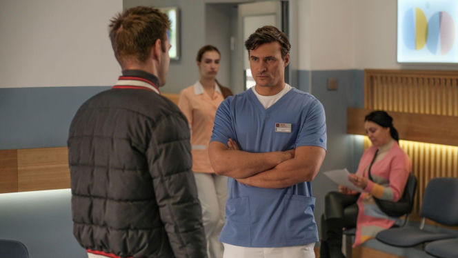 Na dobre i na złe odc. 977. Krzysztof Radwan (Mateusz Damięcki), Mario (Marcin Korcz)