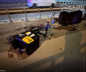 Rowerami dostarczali jedzenie, zderzyli się na wiadukcie. Polała się krew, jeden z nich stracił zęby!