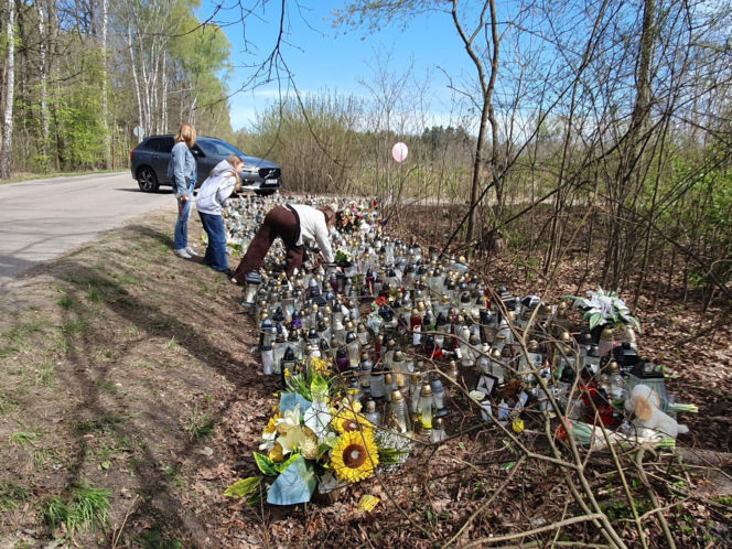 Miejsce wypadku Łukasza Litewki