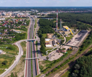 Trasa niepodległości z lotu ptaka. To największa drogowa inwestycja w Białymstoku