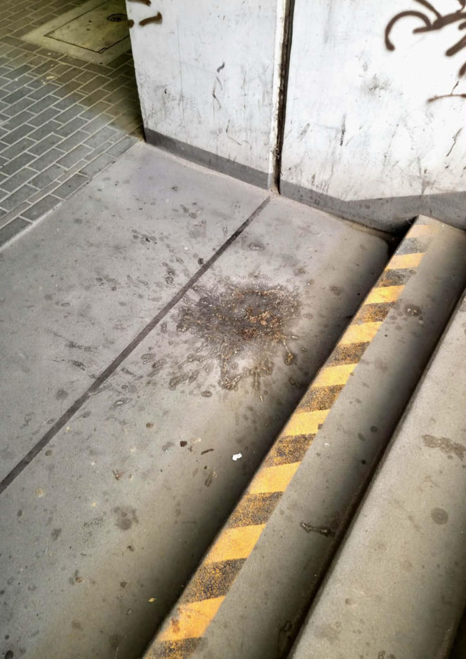 Bród i smród w tunelu pod torami w Siedlcach