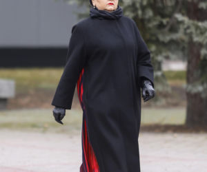 Barbara Wrzesińska na pogrzebie Agnieszki Maciąg