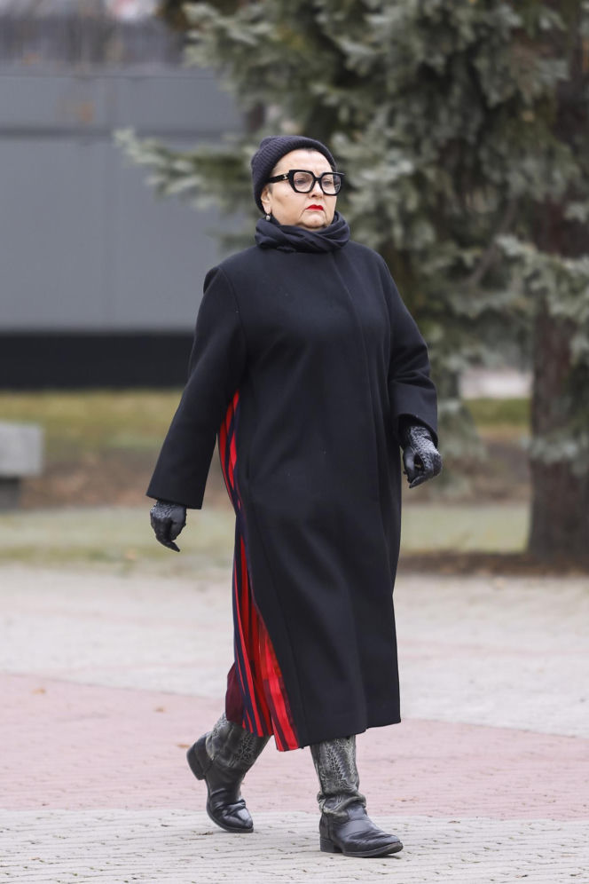 Barbara Wrzesińska na pogrzebie Agnieszki Maciąg