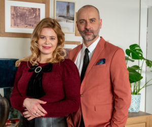 Barwy szczęścia, odcinek 2277. Sławka (Ewelina Serafin), Kornel (Jakub Bohosiewicz)