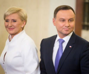 Prezydent Andrzej Duda z żoną Agatą