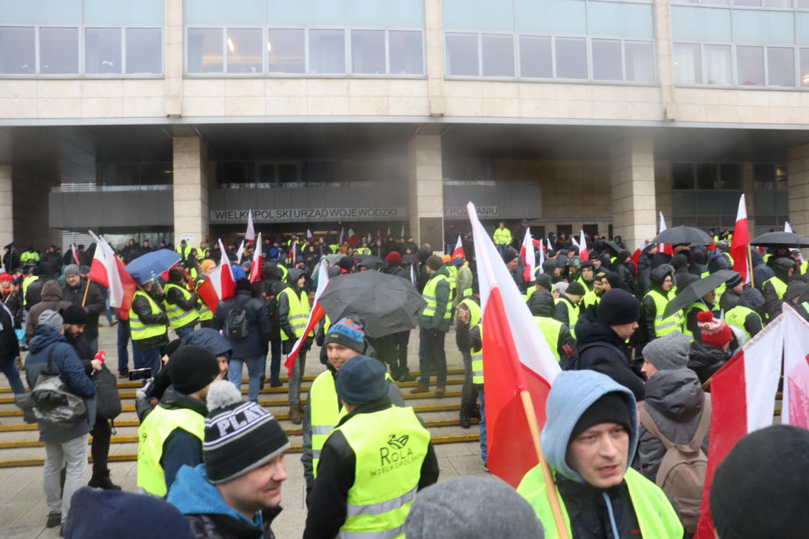 Protest rolników w Poznaniu 