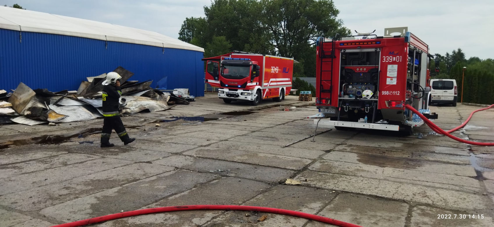 Potężny pożar niedaleko Lublina. Straty oszacowano na 12 mln zł