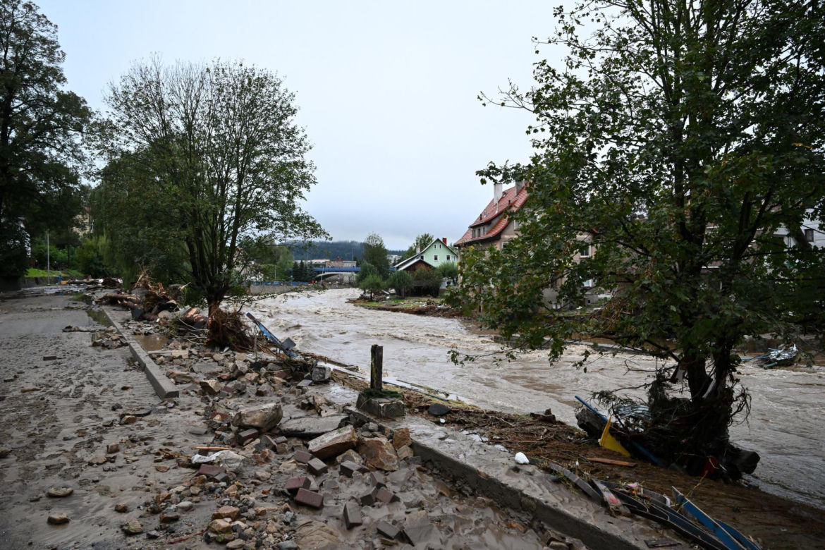 Lądek Zdrój po przejściu fali