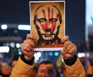 Solidarni z Ukrainą. Wielki wiec w Gdańsku