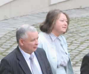 Jarosław Kaczyński i Janina Goss