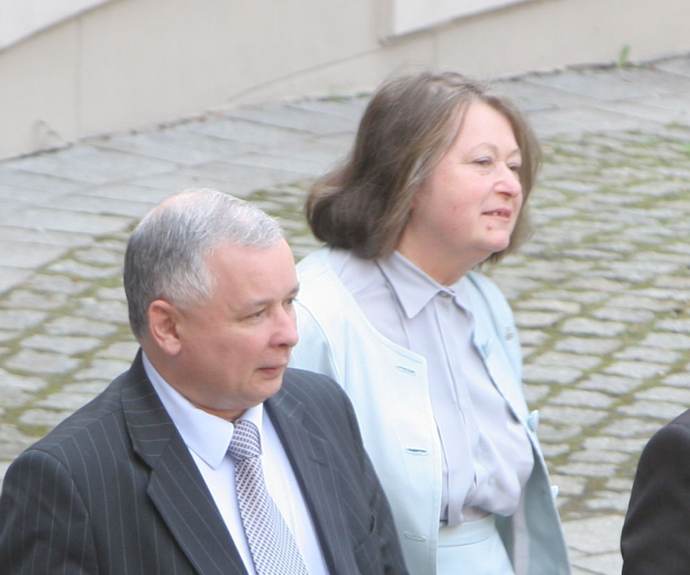 Jarosław Kaczyński i Janina Goss