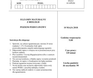 Matura 2018 z biologii. Poziom podstawowy - arkusze CKE