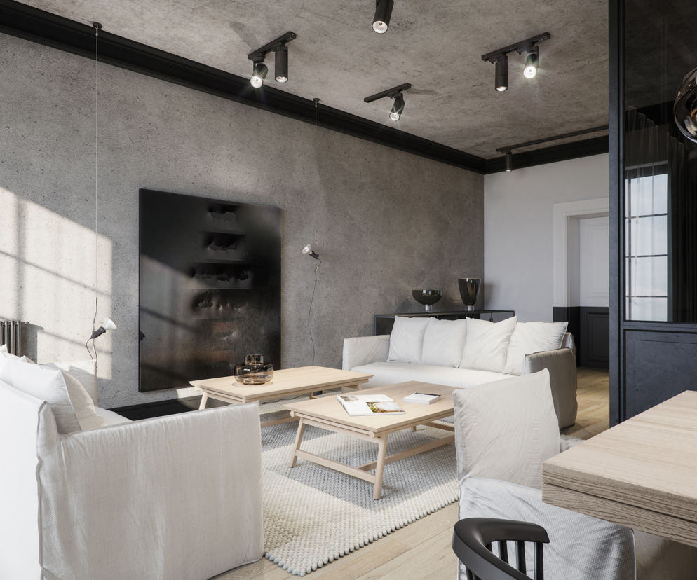 Apartament w czerni i bieli