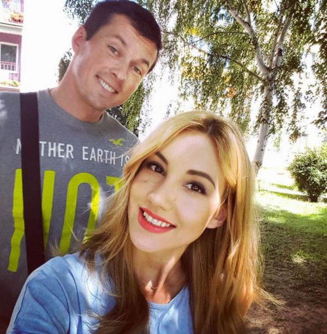 Rafał Buszek z żoną Aleksandrą