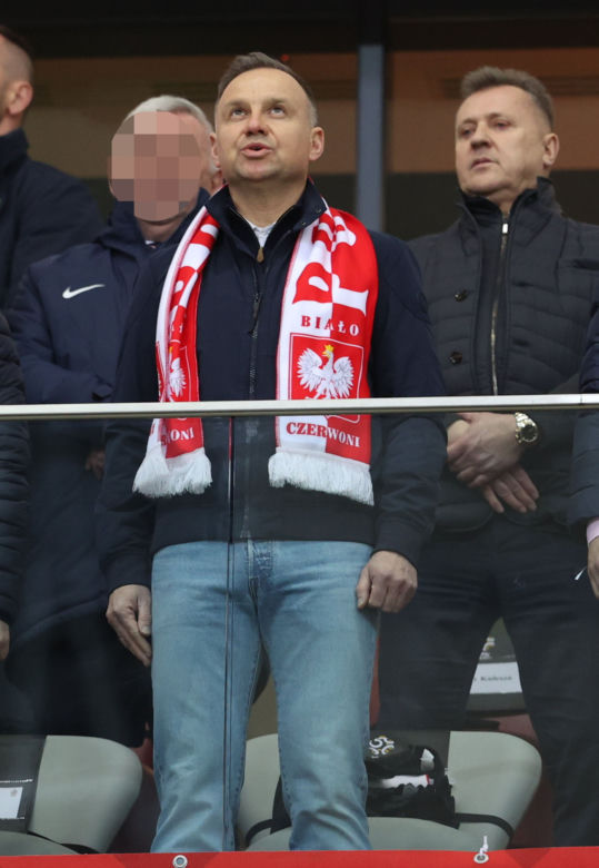 Znudzony Andrzej Duda ziewał podczas Polska - Albania