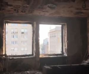 Pożar kamienicy przy ulicy Marszałkowskiej w Warszawie