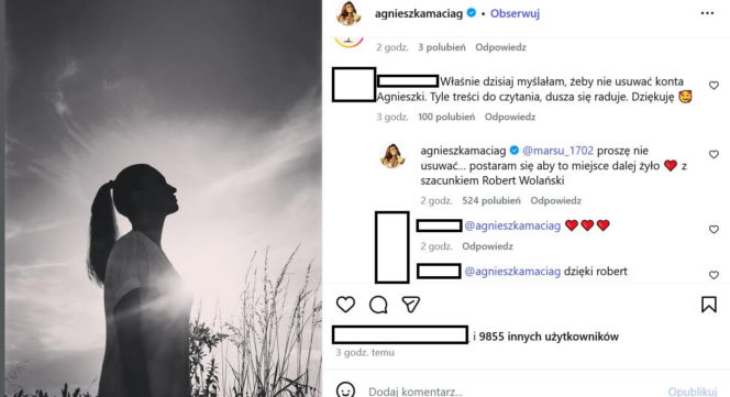 Szok, co pojawiło się na profilu Agnieszki Maciąg! Tego nikt się nie spodziewał