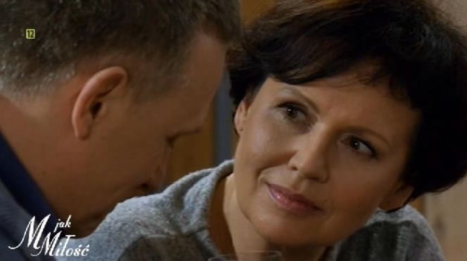 M jak miłość odcinek 1231. Marysia (Małgorzata Pieńkowska), Artur Rogowski (Robert Moskwa)