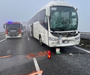 Karambol na autostradzie A4. Zderzyło się 7 samochodów