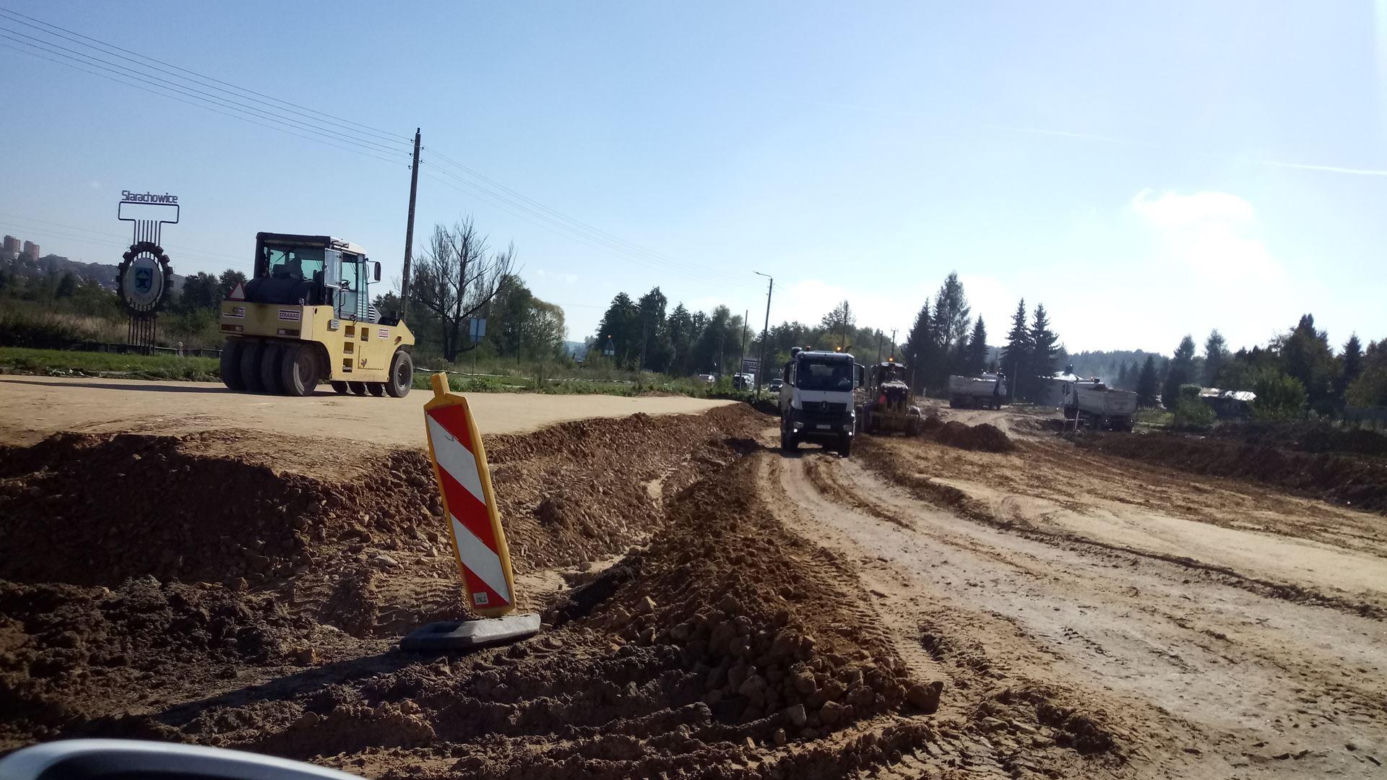 Budowa obwodnicy Wąchocka (październik 2023)