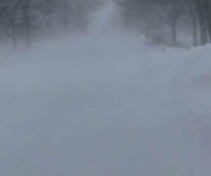 Śnieżyca w powiecie sławieńskim. Wiele dróg jest nieprzejezdna