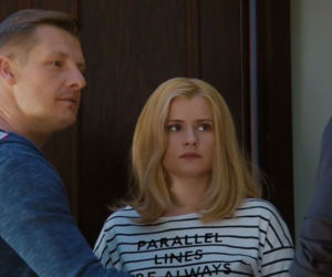 M jak miłość odc. 1384. Katia (Joanna Jarmołowicz), Igor (Oleg Bakhrutdinov), Paweł (Rafał Mroczek)
