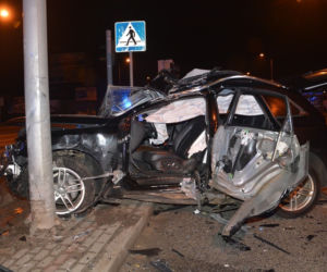 KOSZMARNY wypadek na obwodnicy Krosna! Zginął 39-letni kierowca audi! [ZDJĘCIA]
