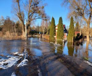 Przekroczenie poziomu alarmowego na Wkrze (26.02.2026)