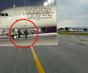 Niewiarygodne sceny na płycie lotniska. Spóźnieni pasażerowie gonili samolot
