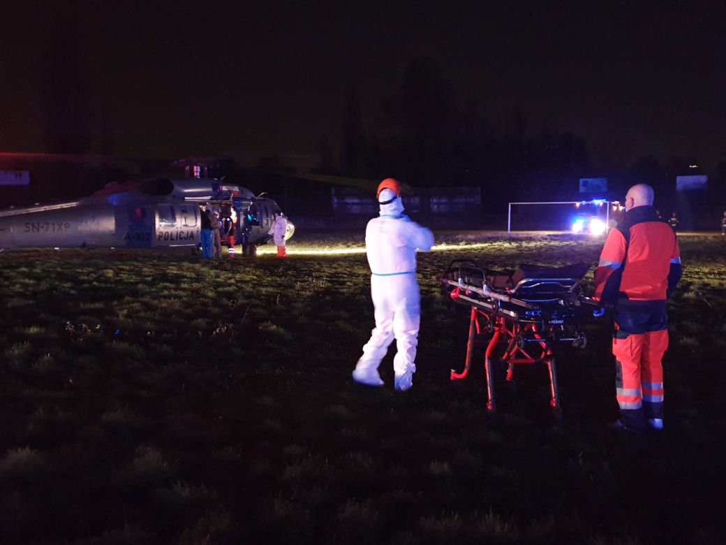 Black Hawk w Radomiu. Śmigłowiec transportował zakażoną pielęgniarkę