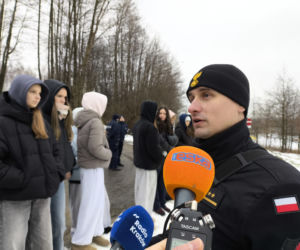 Symulacja akcji ratunkowej na zbiorniku Korzeń w Skrzyszowie