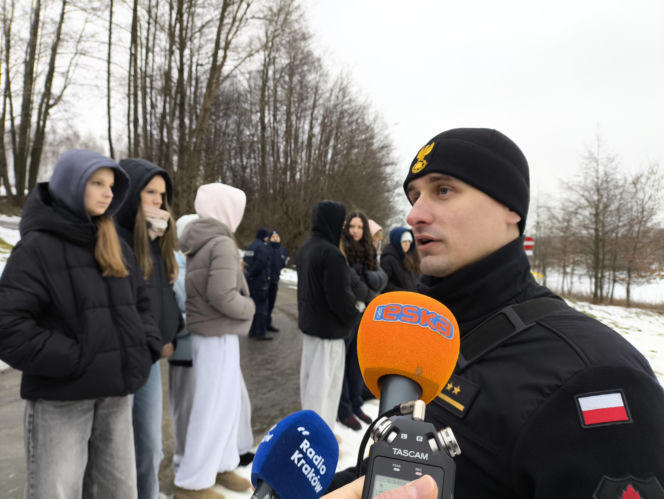 Symulacja akcji ratunkowej na zbiorniku Korzeń w Skrzyszowie