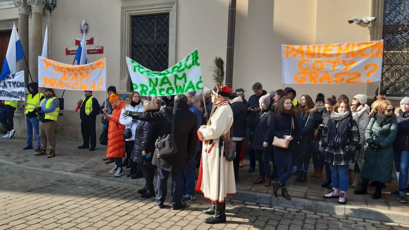 Kraków. Protest przeciwko zarządzeniom władz miasta, które chcą zmienić plan dla Rybitw